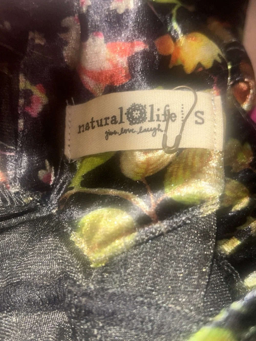 Natural life Dakota floral print velvet tieback jumpsuit - Picture 3 of 6